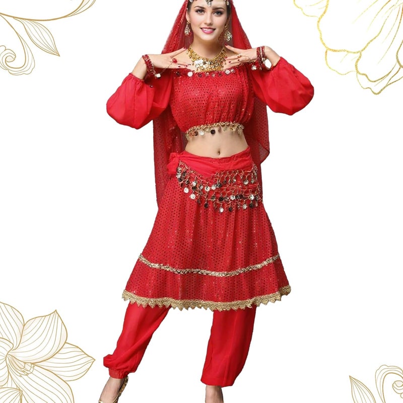 MUNAFIE Belly Dance Pants and Skirt for Fancy Dress Party Outfit Comfortable and Stylish Dancewear for Women - Image 5
